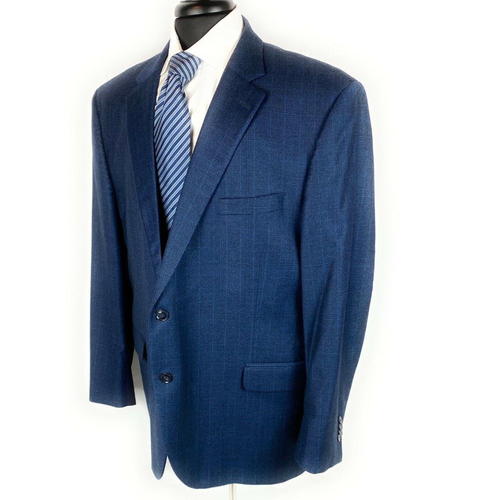 Peter Millar Dark Navy Blue Pinstripe Windowpane